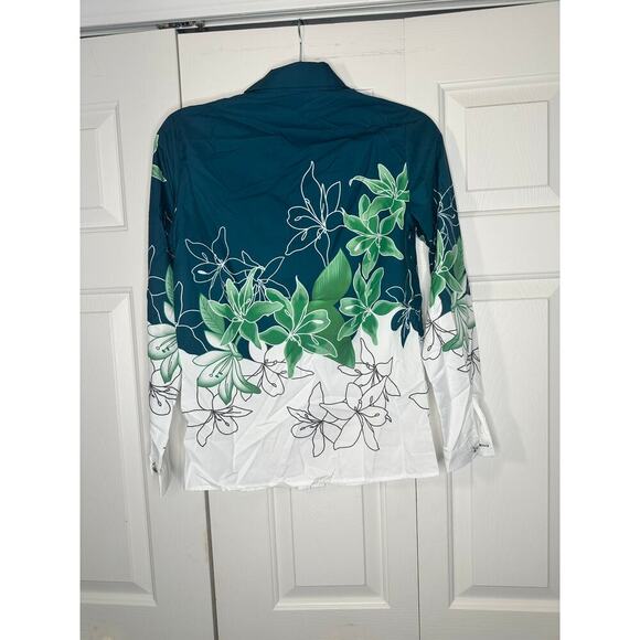 Unisex button up collared Aloha long sleeve shirt size S - Picture 4 of 5